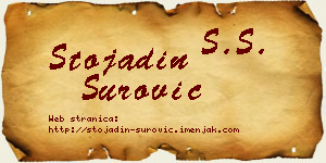 Stojadin Surović vizit kartica